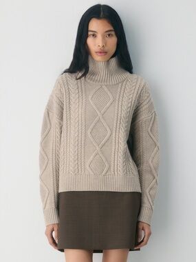 Aritzia Heritage Knit Merino Wool Hi-Hip Turtleneck